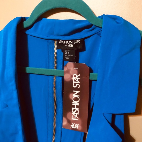 Fashion Star by H&M Orly Shani Blue Dress, Size 14 - Picture 2 of 6